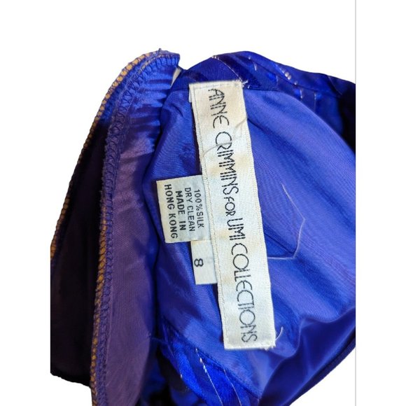 Anne Crimmins Dress Umi Collection Size 8 1980s SILK Vintage Ruffles Flounce - Picture 3 of 8